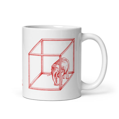 Cube Elephant Sacred Geometry Coffee Mug