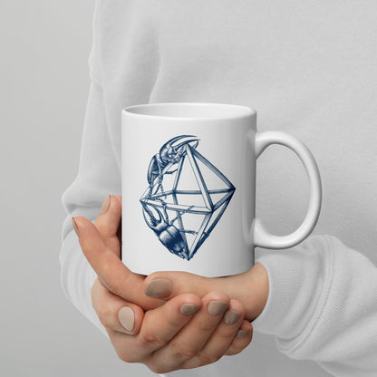 Octahedron Atlas Beetle Sacred Geometry Coffee Mug