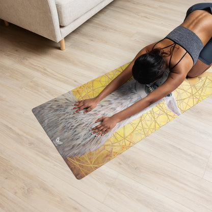 Sacred Geometry Yoga mat with Llama